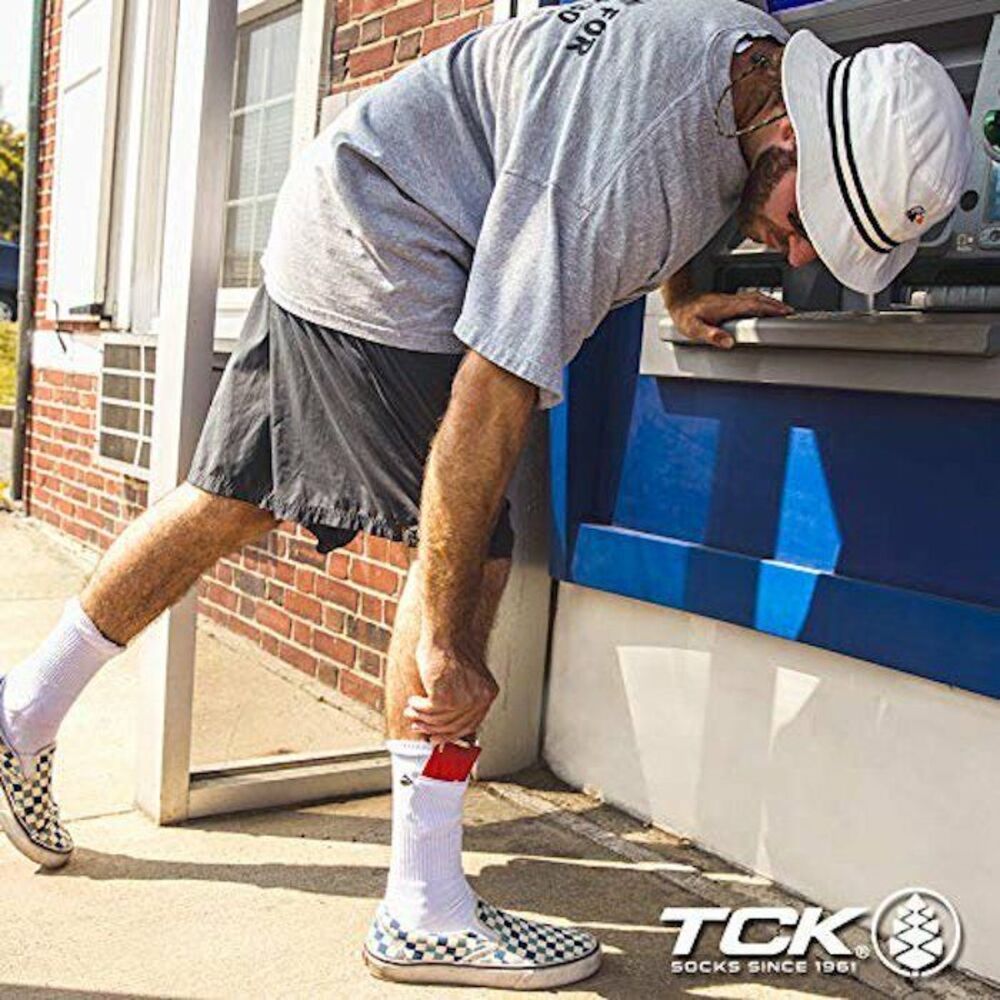 TCK IQ Unisex Stash & Dash Performance Zip Pocket Crew Socks California Bears